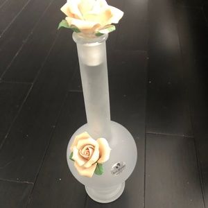 Italian frosted glass decanter